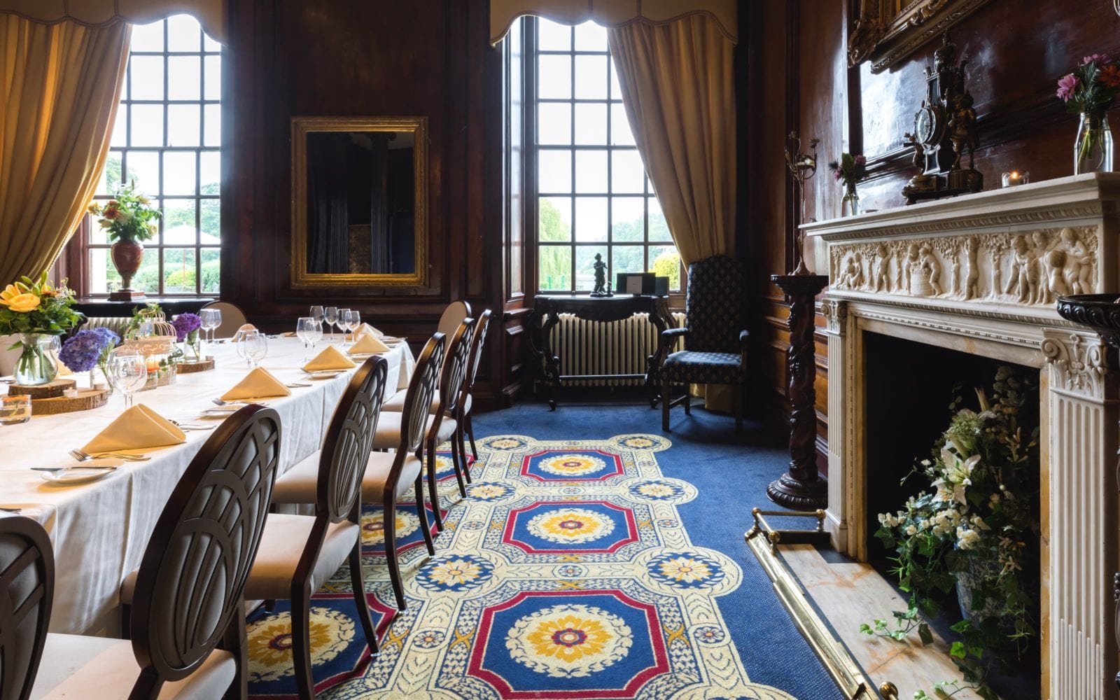 private dining Warwickshire at coombe abbey