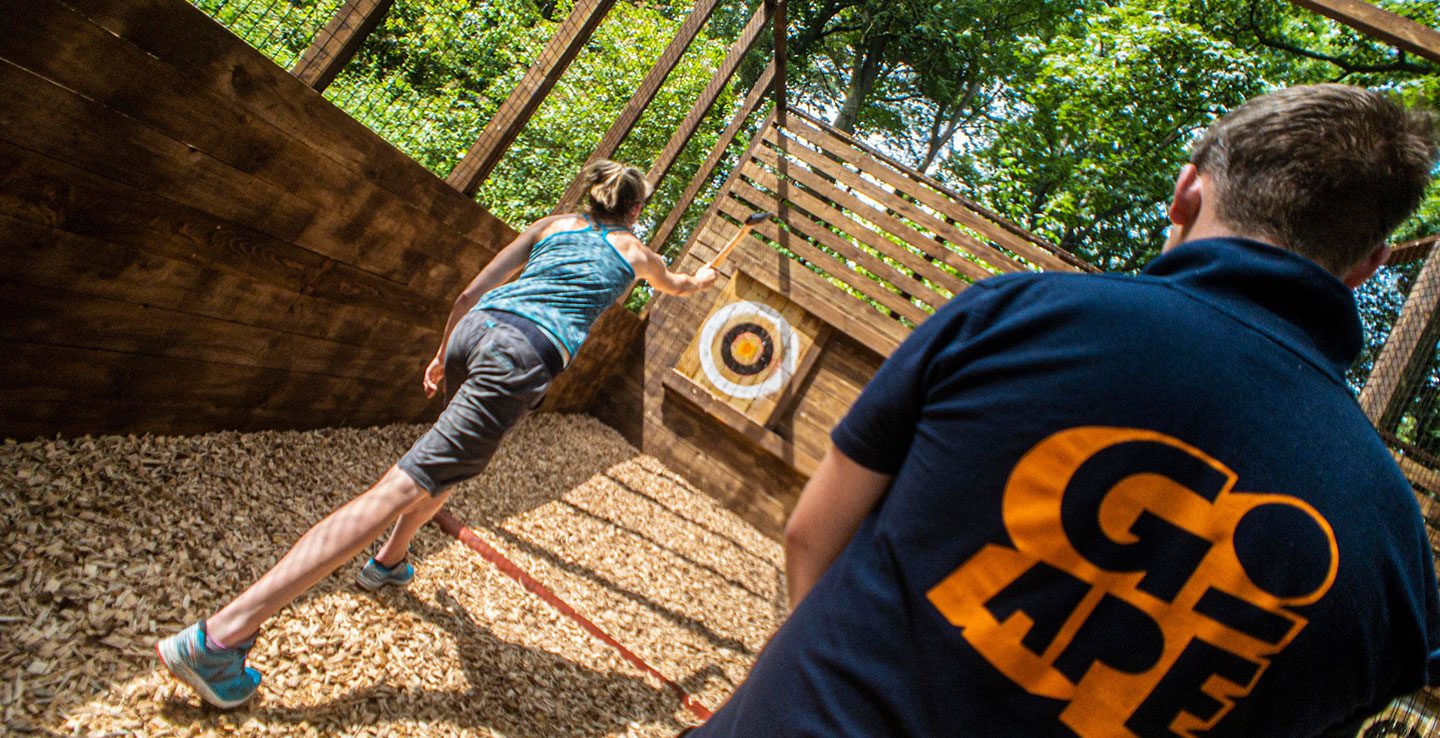 Axe throwing budget holiday staycations